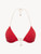 Monogram Triangle Bikini Top in red_0