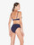 Monogram Bandeau Bikini Top in Navy_2