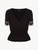 Black modal t-shirt with Leavers lace_0