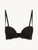 Black Leavers lace bandeau U-bra with tulle ruffle_0