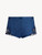 Petrol blue silk sleep shorts with frastaglio_1