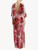 Long-sleeved kaftan in red silk stretch with lace trim_2