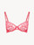 Underwired bra in fuchsia Leavers lace_0