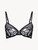 Underwired bra in black tulle and Leavers lace_0