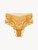 High-waisted briefs in yellow tulle and Leavers lace_0