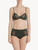 Underwired Bra in green Lycra and black Leavers lace_1