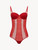Underwired Bodysuit in red stretch tulle_0