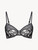 Underwired bra in grey tulle and Leavers lace_0