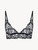 Black triangle bra with embroidery_0