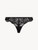 Black thong with floral lace_0