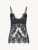 Dark-grey lace camisole top_0