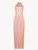 Pink silk halterneck nightdress with Leavers lace trim_0