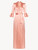 Pink long silk belted robe_0