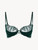 Green underwired balconette bra with Leavers lace trim_0