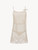 Soft beige chiffon short slip and thong_0