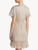 Soft beige short sleeved cotton and chiffon nightgown_2