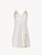 Off-white silk slip with gold macramé_0