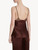 Brown silk camisole with copper macramé_2
