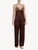 Brown silk camisole with copper macramé_3