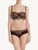 Brown underwired bra with metallic macramé_1