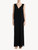 Black viscose long nightgown with tulle_1