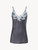 Grey silk camisole with lurex frastaglio_0