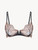 Dark grey and pink embroidered tulle underwired bra_0