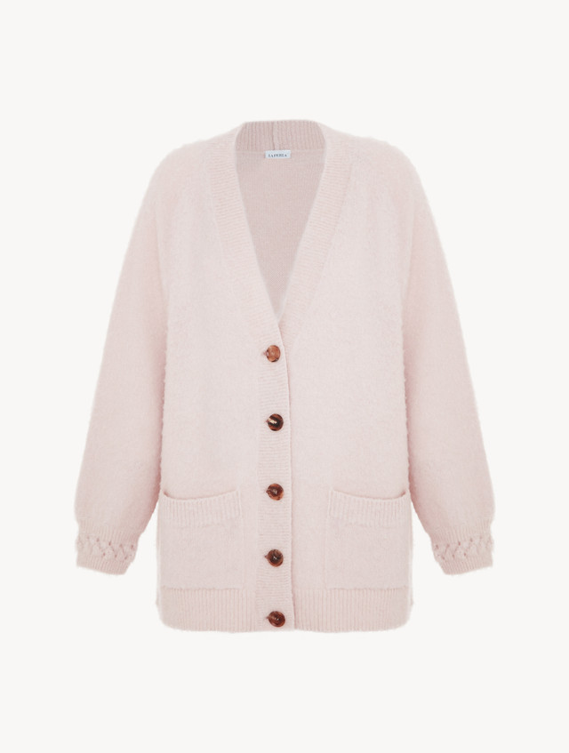 Alpaca Mix Cardigan (Light Purple)