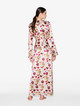 Silk floral print long Robe
