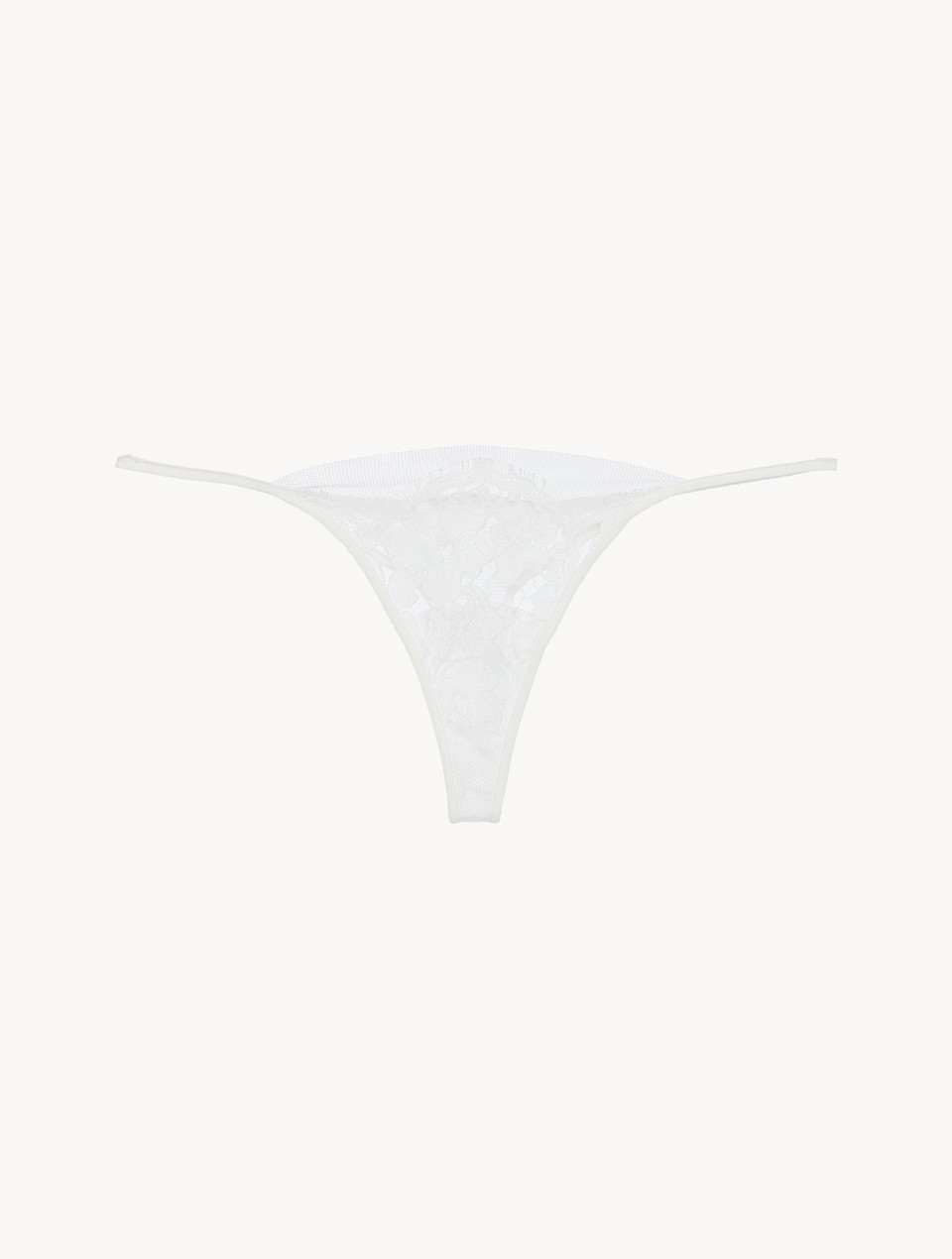 Lycra Underwired Bra in White with Embroidered Tulle | La Perla