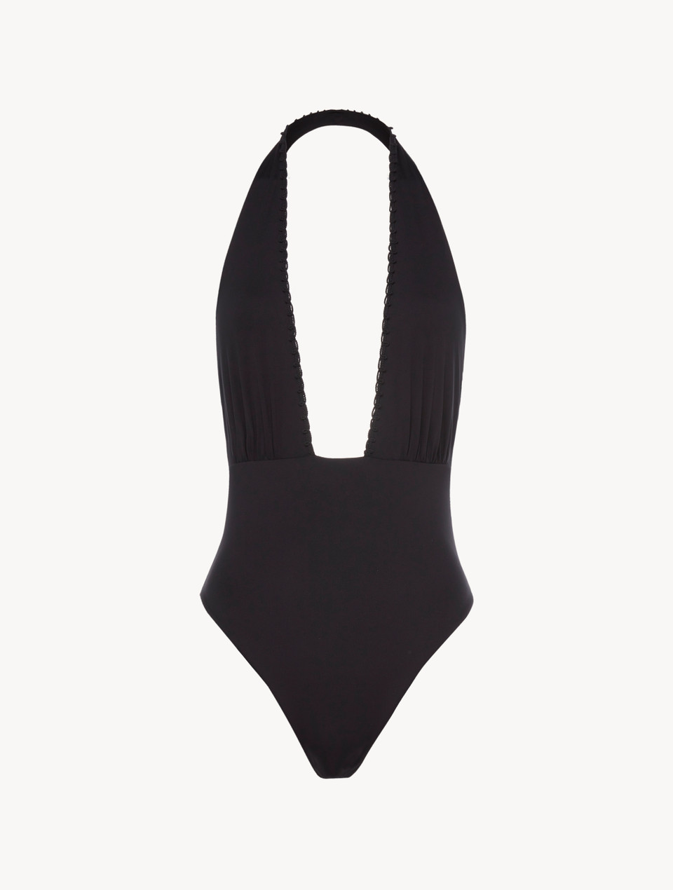 Bodysuit in Black Lycra with embroidered tulle - La Perla - US