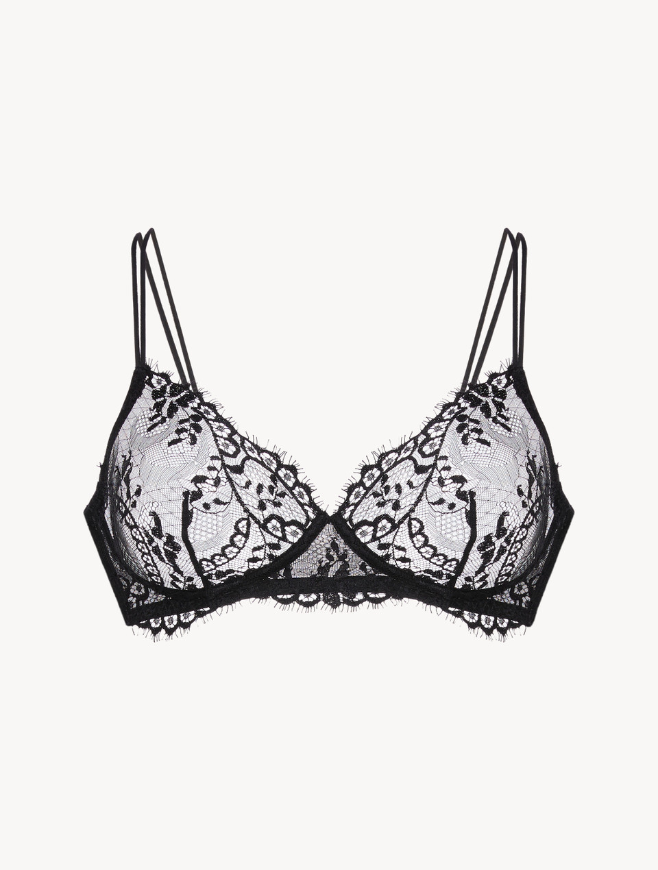 Luxury Cotton Wireless Bra in Black | La Perla