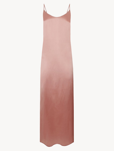 La Perla Nightgowns  Slip Dress in blush pink silk with embroidered tulle  - Womens < Pechamps