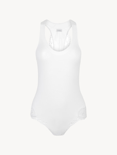 La Perla L3519 White Souple Snap Gusset Bodysuit Women's Size XS