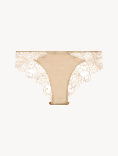 Esotiq Brazilian Brief Keila Nude Panty Underwear Women Cotton Lace Low  Rise