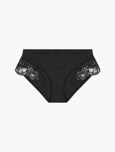 La Perla Studio Women Hipster Underwear Ladies Mesh Panty Brief Black  Cotton New