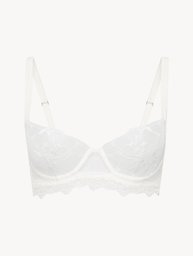Buy Zivame Floral Lace Non Padded Balconette Bra- Grey at Rs.845