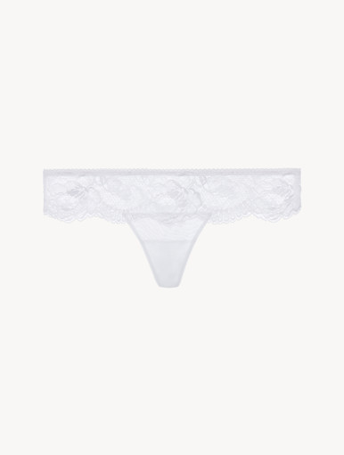  La Perla, Exotique Leavers Lace Thong , L, Off-White : Luxury  Stores