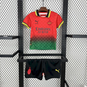 Kids A.C. Milan 2024/25 Red OFF X WHITE Kit Kids A.C. Milan 2024/25 Red OFF X WHITE Kit