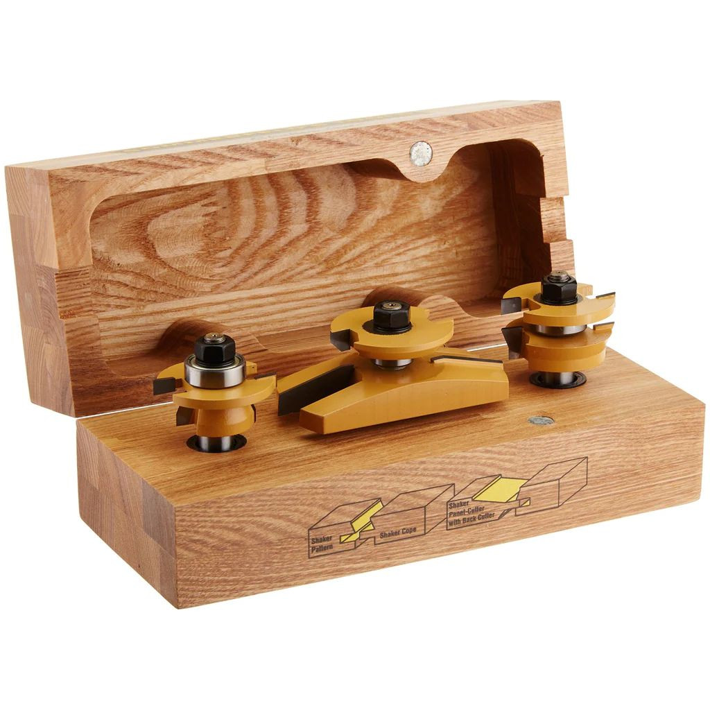 Sommerfeld Tools 3-Pc Shaker Cabinet Door Router Bit Set
