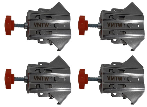 VMTW Stainless Steel 90 degree Right Angle Corner clamp Positioning squares Cabinet makers starter 4 pack.