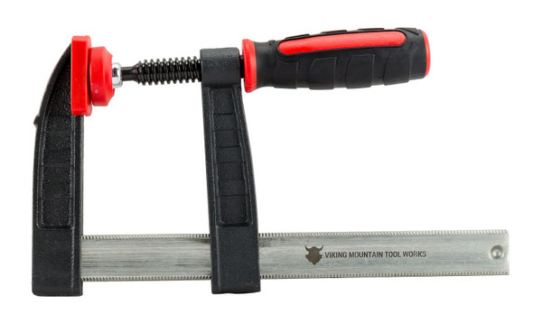 VMTW F style easy open and close steel bar clamp with cast Iron jaws  3-1/4 throat 6-3/8 open   4 pack