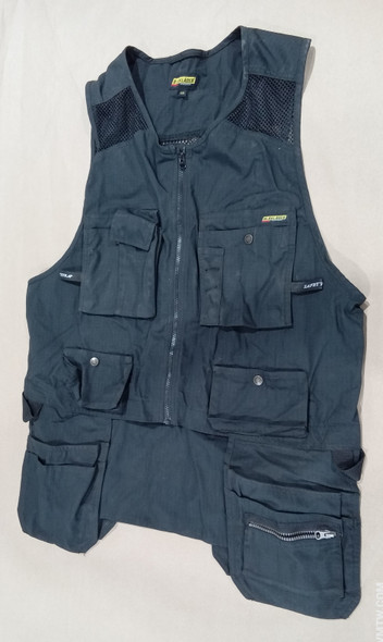 Blaklader Black Rip Stop Mesh Utility Vest for Carpentry Construction