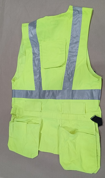 Blaklader Yellow Size Medium Hi-Vis Utility Vest for Carpentry Construction