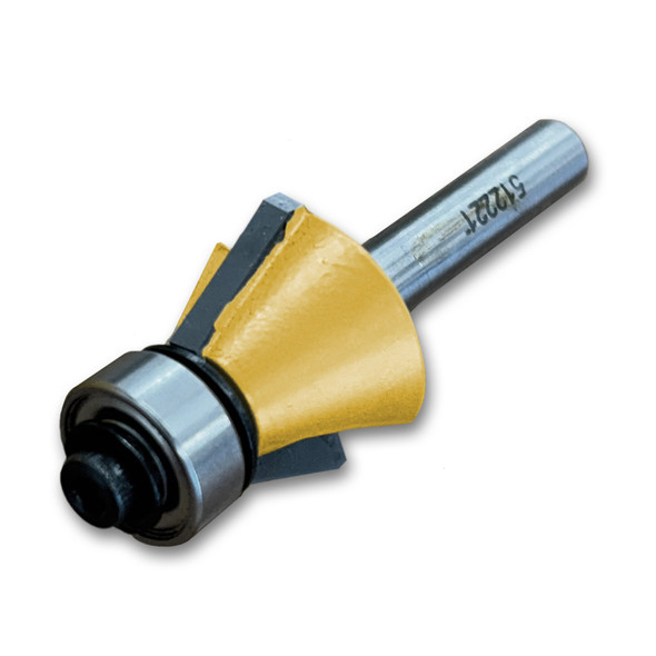 Chamfer Bit w/Bearing 25CA,7/8CD,1/2CL,2-3/16OL,1/4SH