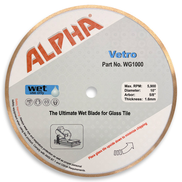 USED ALPHA VETRO High-Speed Wet Blade WG1000 *READ*