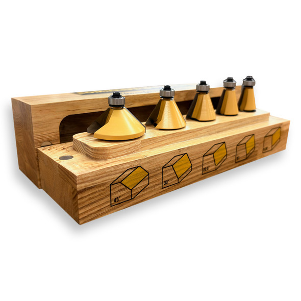 Sommerfeld 5-Pc Chamfer Router Bit Woodworking Tool Set