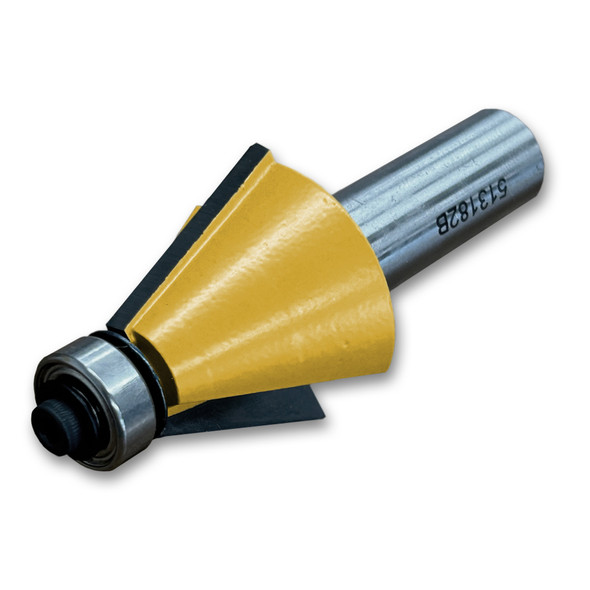 Chamfer Bit w/Bearing 22.5CA,1-1/4CD,7/8CL,2-7/8OL,1/2SH