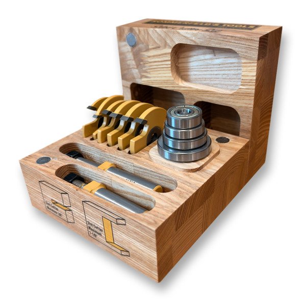 Sommerfeld 12-Pc Three-Wing Slot-Cutting Router Bit Set Woodworking Tool