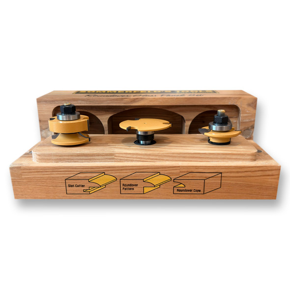 Sommerfeld 3pc. Glass Panel Roundover Door Router Bit Woodworking Tool Set